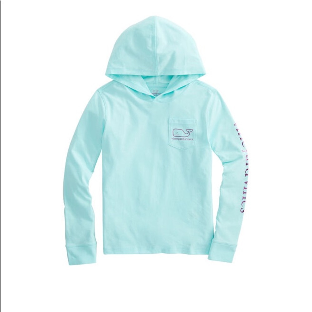 Teal hooded long sleeve